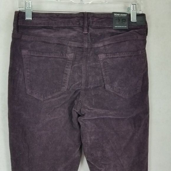 NEW Dear John Size 28 Gisele High Waisted Skinny Jeans Pants in Burgundy NWT $74 - Picture 4 of 13